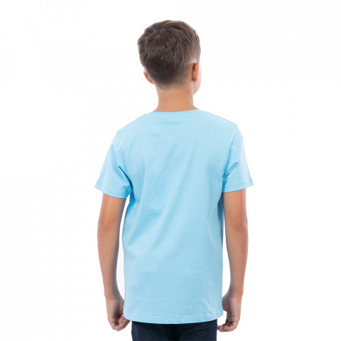 T-shirt enfant Ruckfield à manches courtes maori bleu turquoise