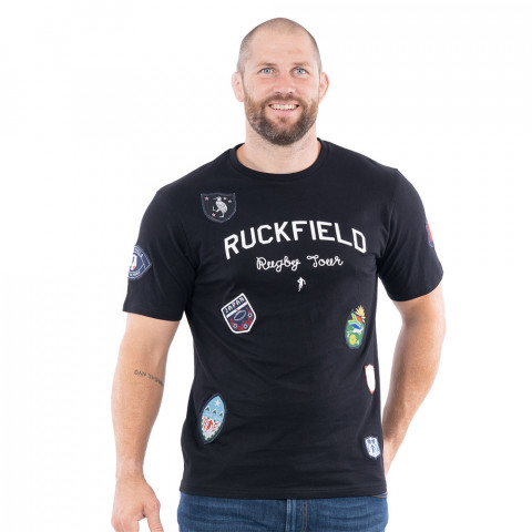 T-shirt patch Ruckfield Coupe du Monde noir