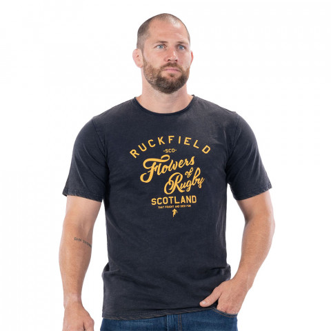 Ruckfield short-sleeved rugby flowers t-shirt navy blue