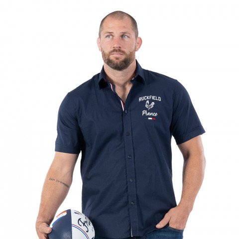 Ruckfield French Rugby Club shirt navy blue