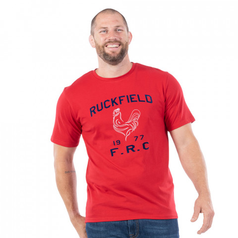 T-shirt Ruckfield à manches courtes French Rugby Club rouge