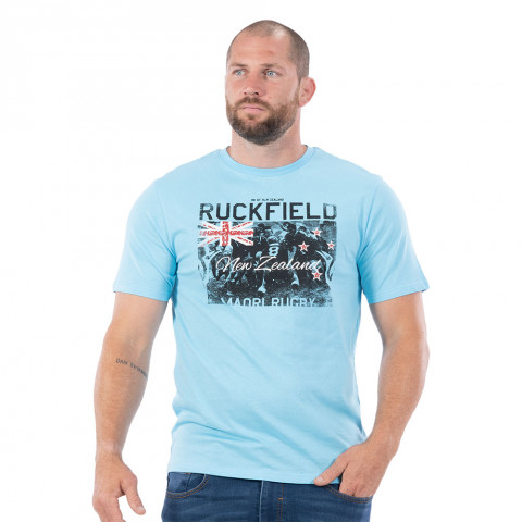T-shirt Ruckfield à manches courtes Maori bleu turquoise