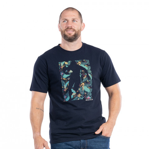 T-shirt Ruckfield à manches courtes tropical bleu marine