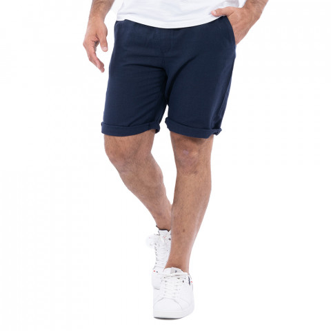 Ruckfield navy blue linen short