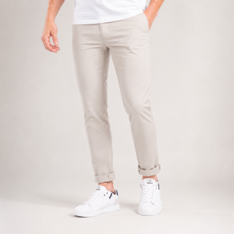 Pantalon en lin Ruckfield blanc cassé