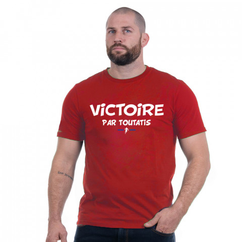 T-shirt rouge "Victoire par Toutatis" Ruckfield x Astérix