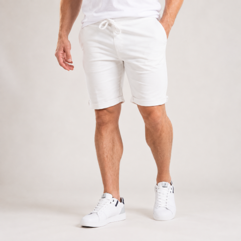 Bermuda en lin Ruckfield blanc