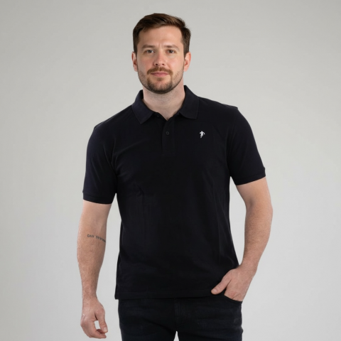 Polo uni homme Ruckfield noir
