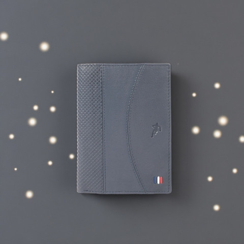 Portefeuille en cuir Ruckfield bleu marine