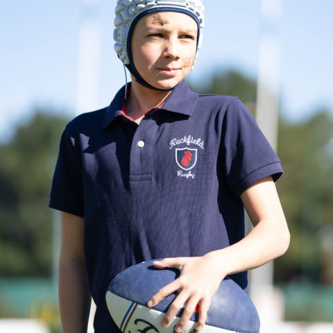 Polo bleu marine Ruckfield enfant à manches courtes 