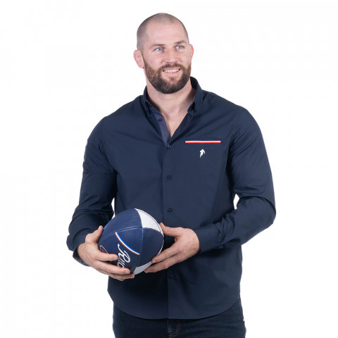 Chemise Ruckfield bleu marine French Rugby Club