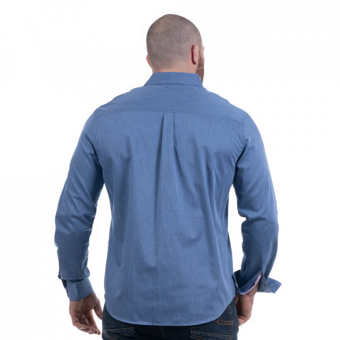 Chemise bleue Ruckfield à manches longues 
