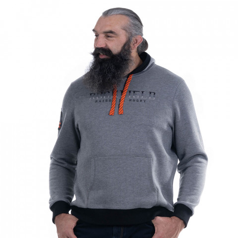 Sweat à capuche Maison de Rugby Ruckfield gris