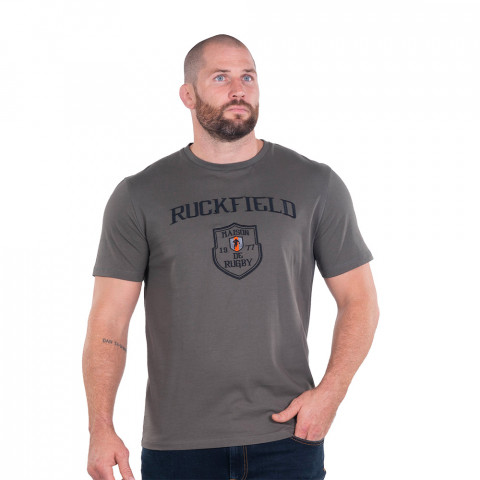 T-shirt Ruckfield gris foncé Maison de Rugby