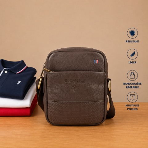 Sacoche besace marron Ruckfield