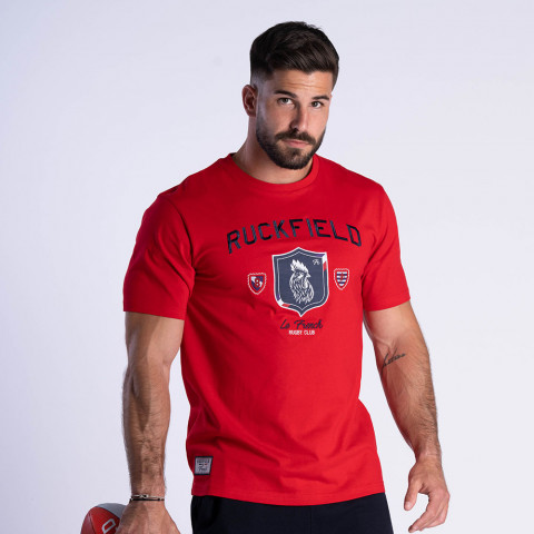 T-shirt Ruckfield French Rugby Club rouge