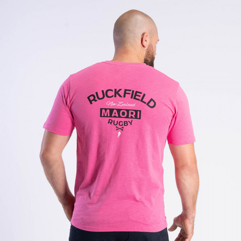 T-shirt Rugby Maori Ruckfield fuschia