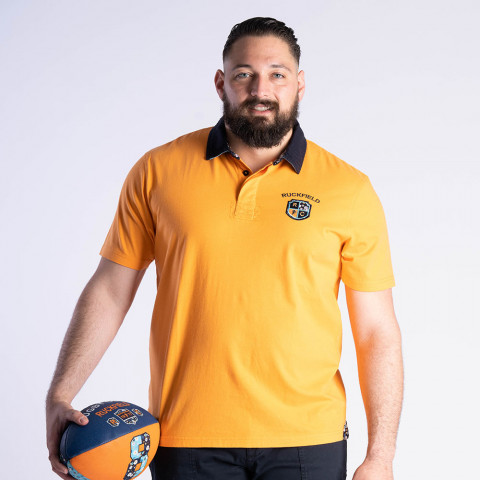 Polo orange à manches courtes Ruckfield Rugby Club