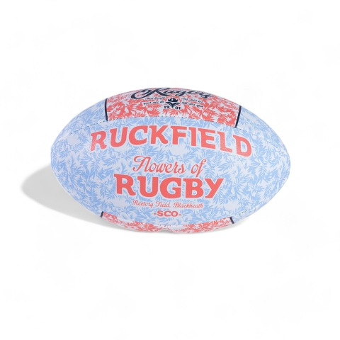 Ballon de rugby Ruckfield Flowers of Rugby bleu