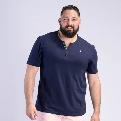 T-shirt à manches courtes tropical rugby Ruckfield bleu marine