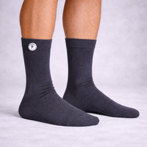 Chaussettes unies Ruckfield gris foncé