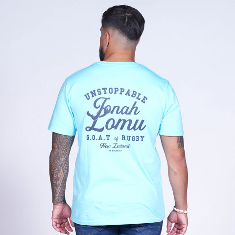 T-shirt à manches courtes bleu ciel Jonah Lomu
