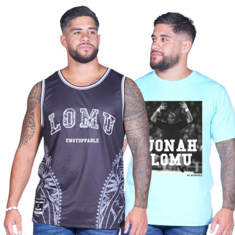Débardeur Jonah Lomu noir + t-shirt offert