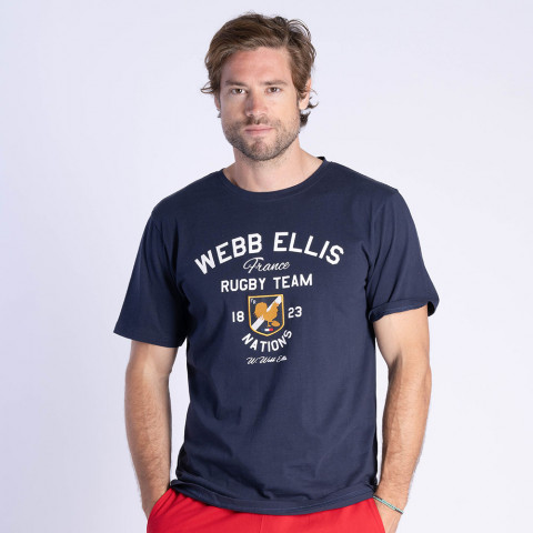 T-shirt WEBB ELLIS marine à manches courtes 
