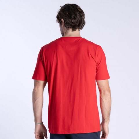 T-shirt rouge à manches courtes 