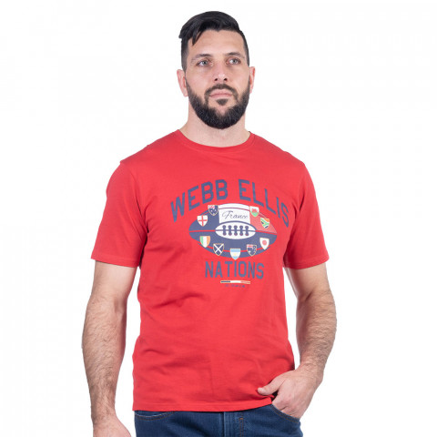 T-shirt Rugby Nations WEBB ELLIS rouge