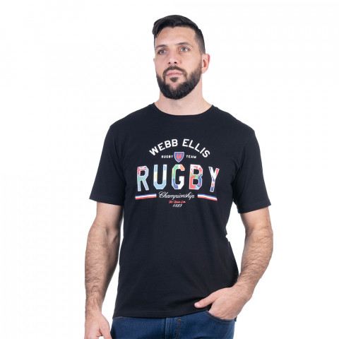 T-shirt Rugby Nations WEBB ELLIS noir