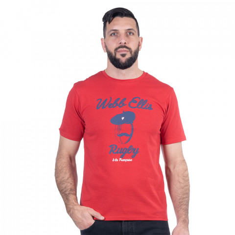 T-shirt rouge Rugby Nations WEBB ELLIS 