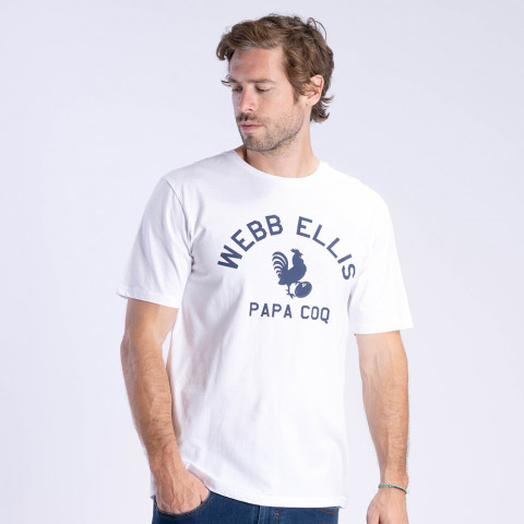 T-shirt WEBB ELLIS PAPA COQ blanc