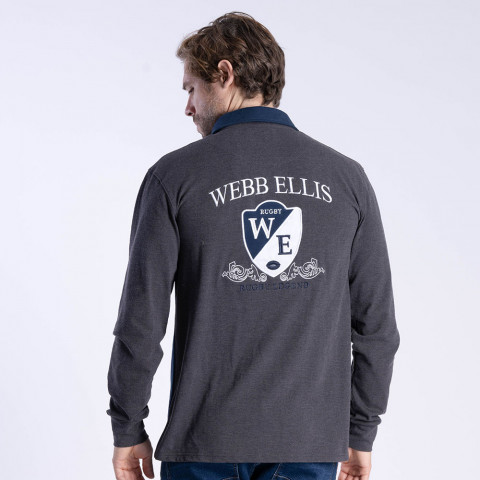 Polo gris chiné WEBB ELLIS Rugby Legend