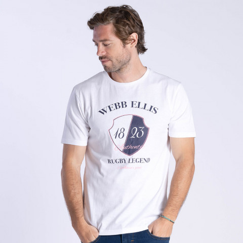 T-shirt à manches courtes WEBB ELLIS Rugby Legend blanc