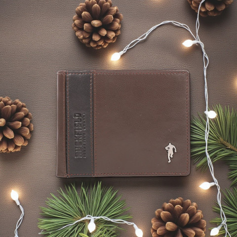 Portefeuille marron en cuir Ruckfield homme