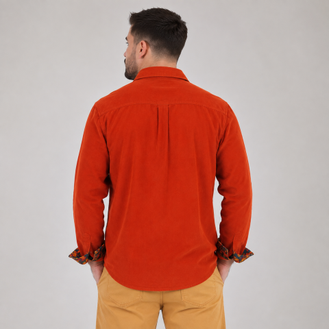 Surchemise Ruckfield velours côtelé Autumn Rugby tour rouille