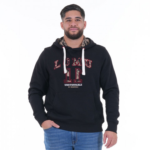 Pack duo Jonah Lomu sweat noir / t-shirt