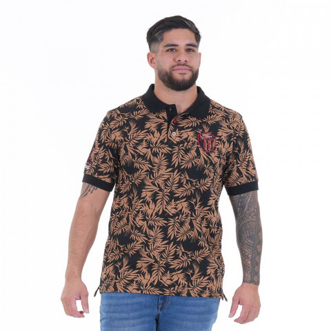 Jonah LOMU by Ruckfield short-sleeve polo shirt with palm print
