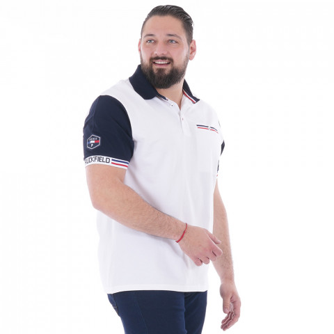 Polo à manches courtes blanc French Rugby Club Ruckfield