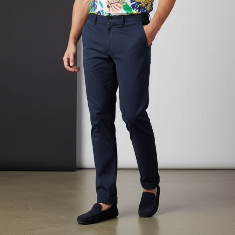 Pantalon chino bleu marine Ruckfield essentiel