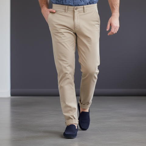 Pantalon chino beige Ruckfield essentiel