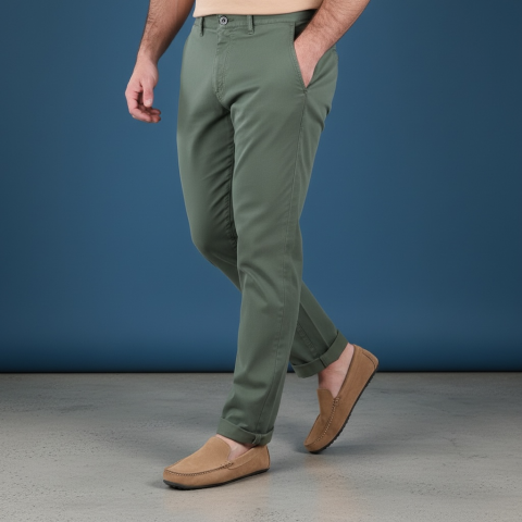 Pantalon chino kaki Ruckfield essentiel