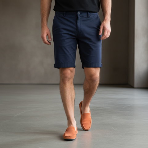 Bermuda chino bleu marine Ruckfield essentiel 