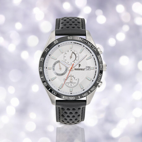 Montre pour homme Ruckfield bracelet cuir noir