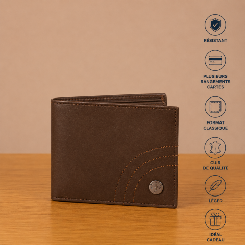 Portefeuille Italien marron