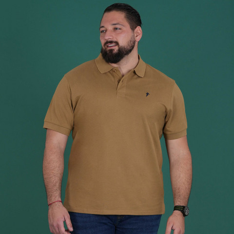 Polo Essentiel à manches courtes beige