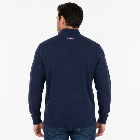 Sweat zippé Ruckfield French Rugby Club bleu chiné