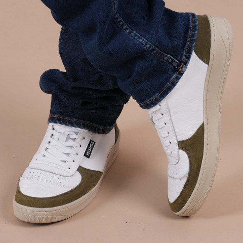 BASKETS Ruckfield blanc & kaki