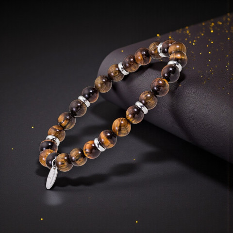 Bracelet perles Ruckfield marron